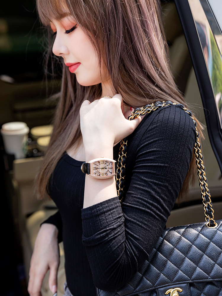 Gold watch women's pure gold mechanical watch 2023 new women's watch