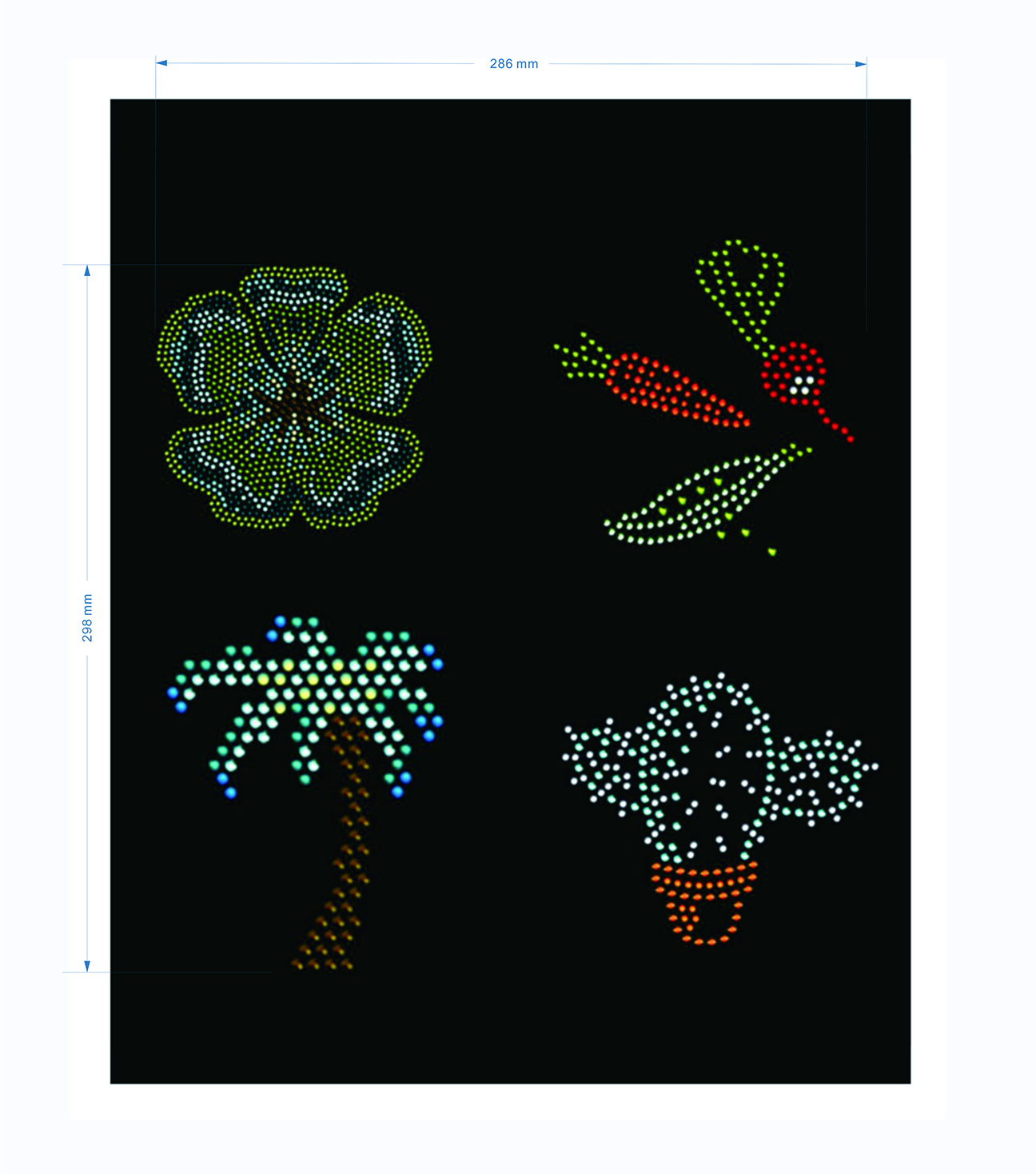 Hotfix rhinestone transfer sheets display 2