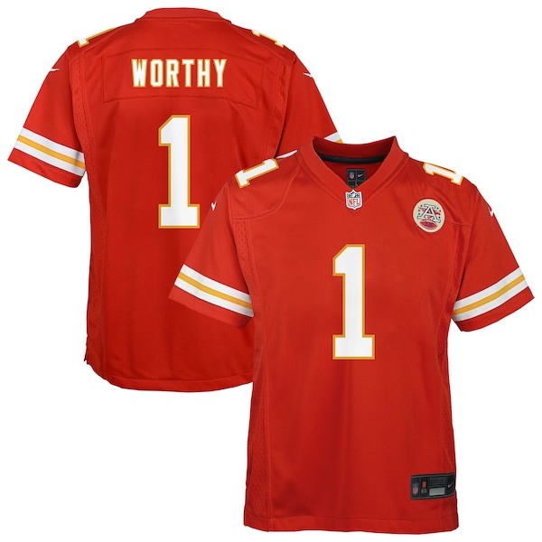 Xavier Worthy Kansas City Chiefs Nike Youth Team Game Jersey - Red