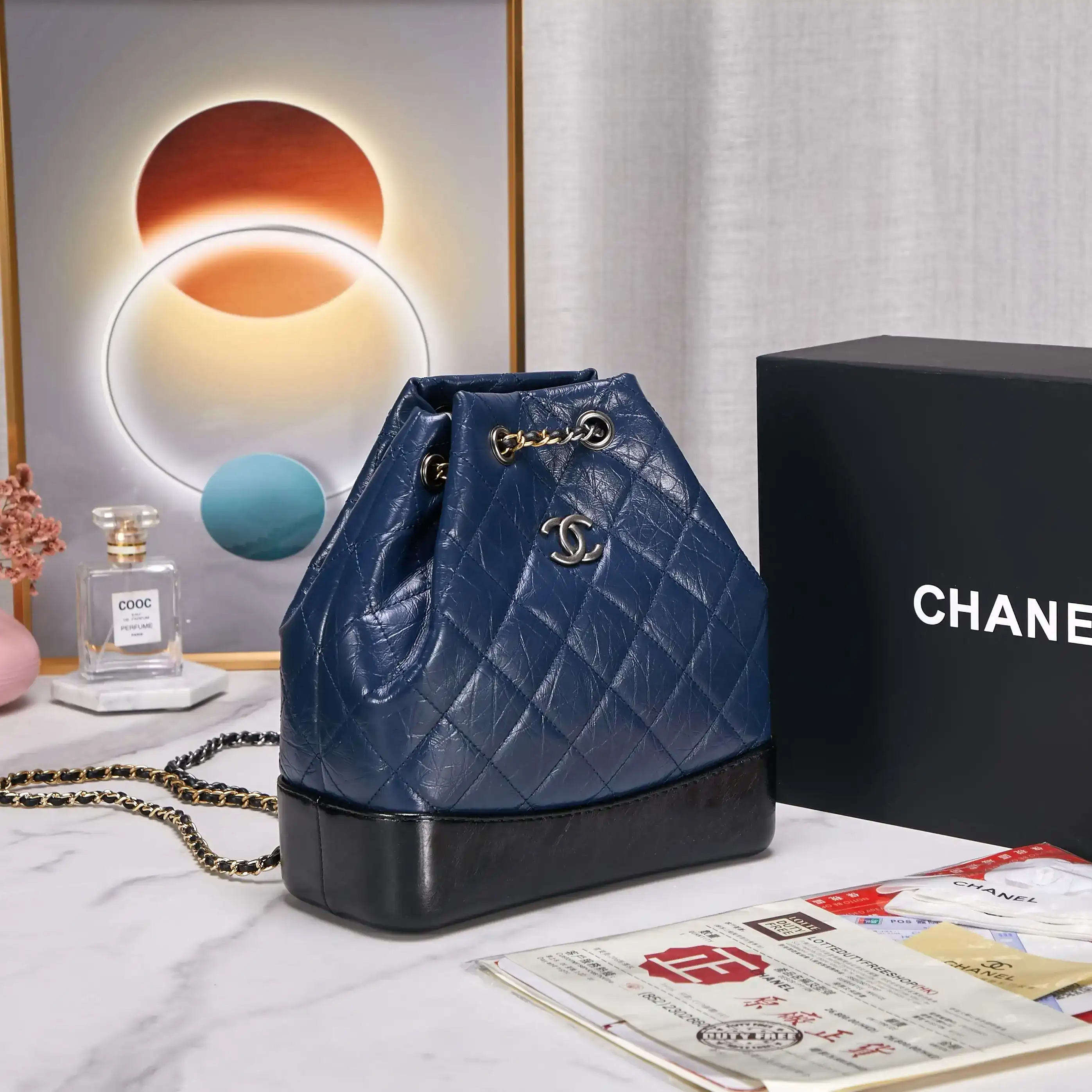 Chanel Gabrielle Blue Calfskin Backpack product photo from LabelPicks