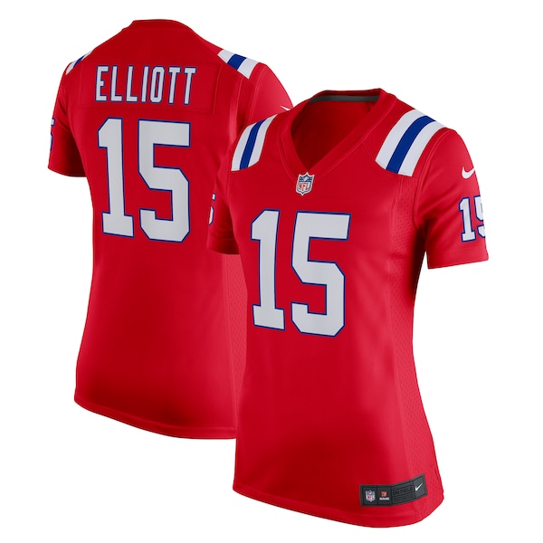Ezekiel Elliott New England Patriots Nike Women's Alternate Game Player Jersey - Red/Navy/White