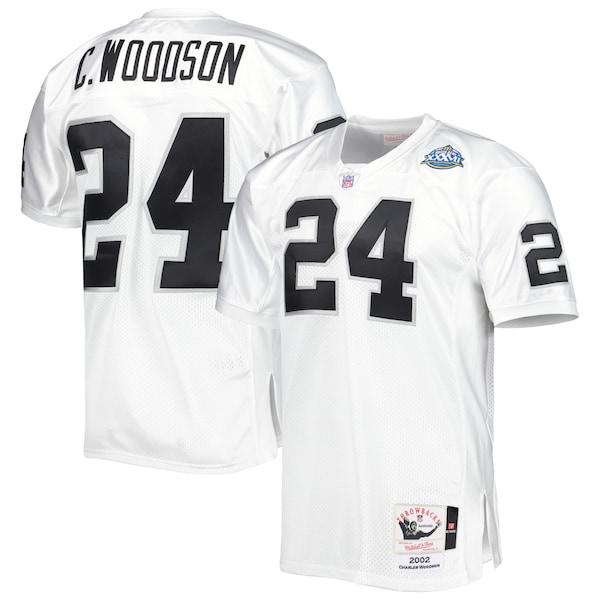 Charles Woodson Las Vegas Raiders 2002 Authentic Throwback Retired Player Jersey - White