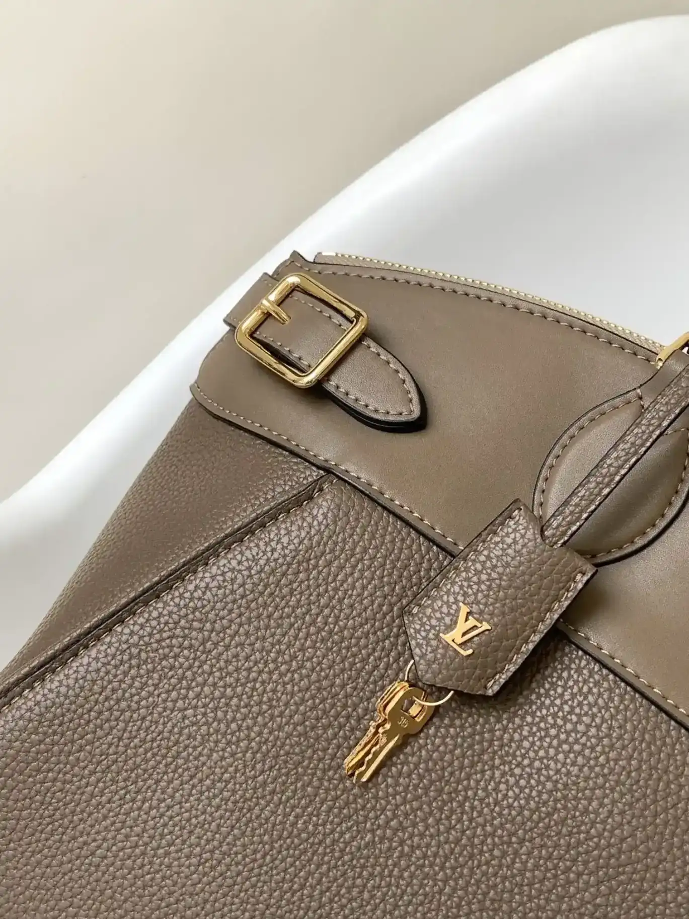 Louis Vuitton Black Grained Leather Top Handle Bag product photo from LabelPicks