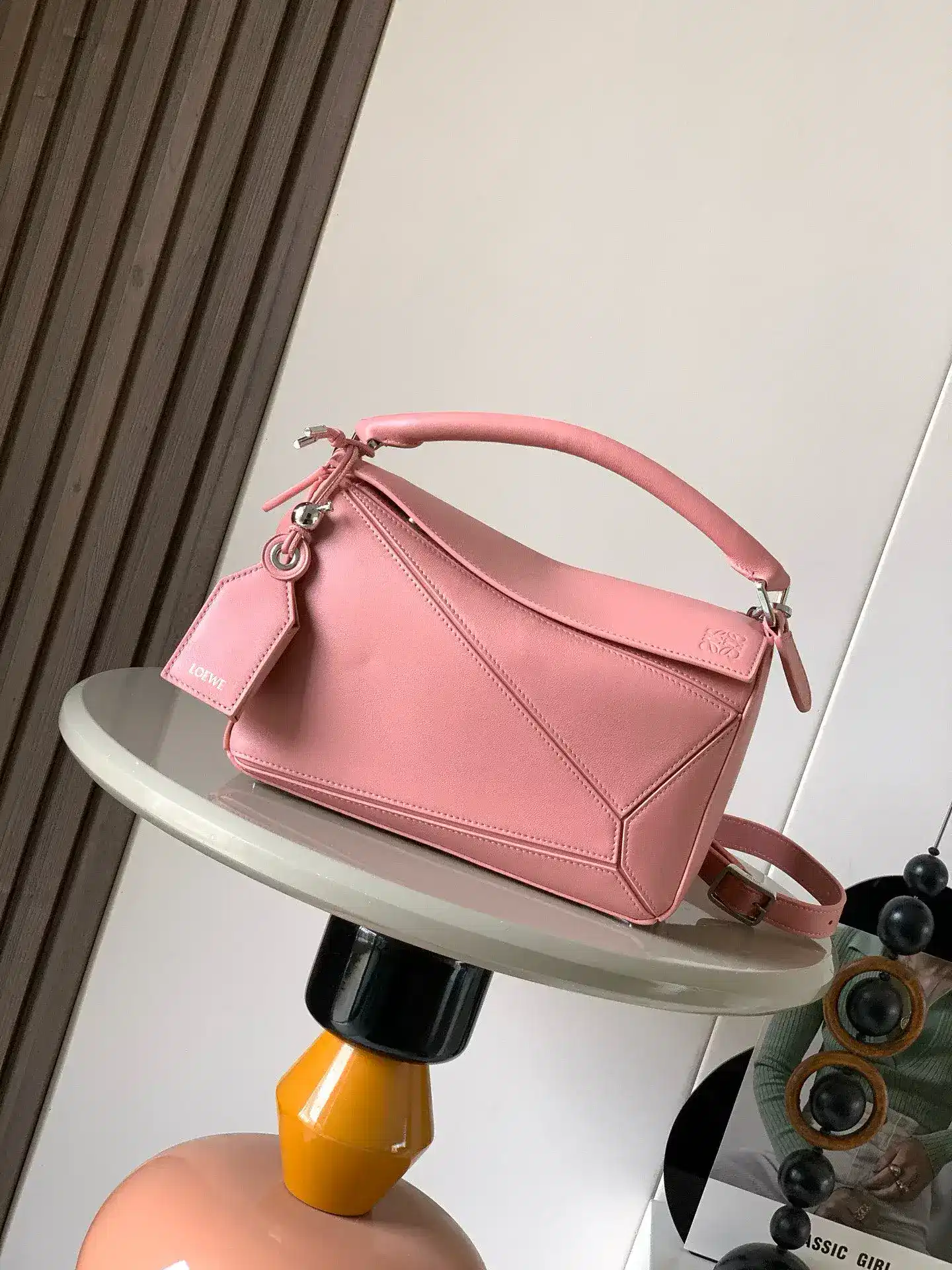 Loewe Pink Puzzle Lambskin Top Handle Bag product photo from LabelPicks