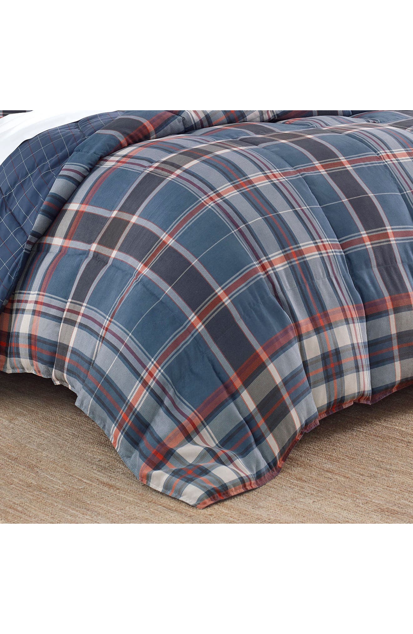 Eddie Bauer Shasta Lake Navy Micro Suede Comforter Set