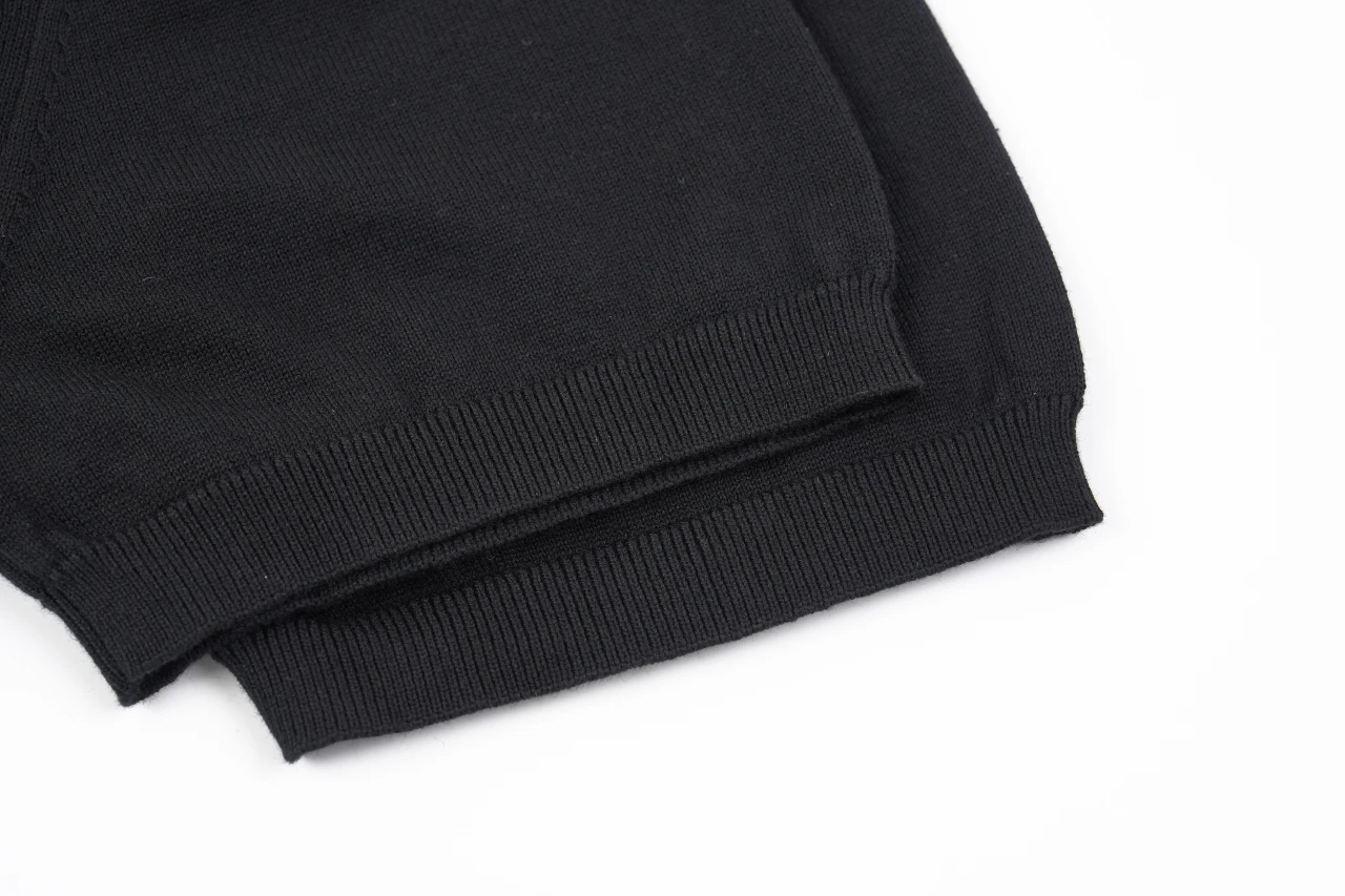 Louis Vuitton Black Leather Patch Knit Polo Shirt product photo from LabelPicks