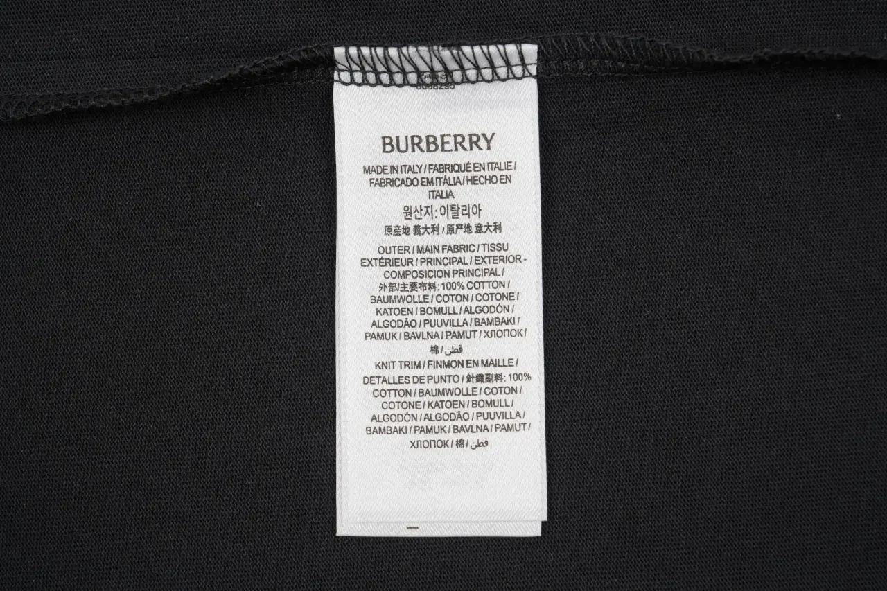 Burberry Black Front Letter Back Knight Print T-Shirt product photo from LabelPicks