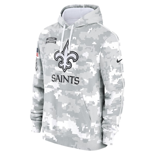 New Orleans Saints Nike 2024 Salute to Service Club Fleece Pullover Hoodie - Arctic Camo