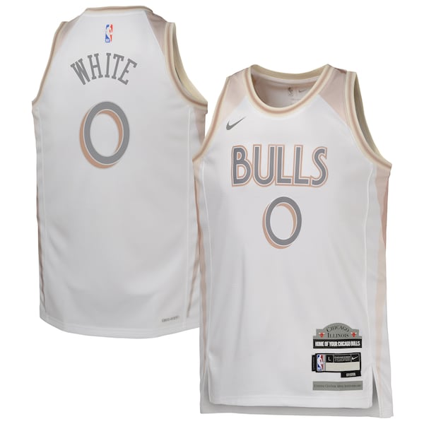 Coby White Chicago Bulls Nike Youth 2024/25 Swingman Player Jersey - City Edition - White