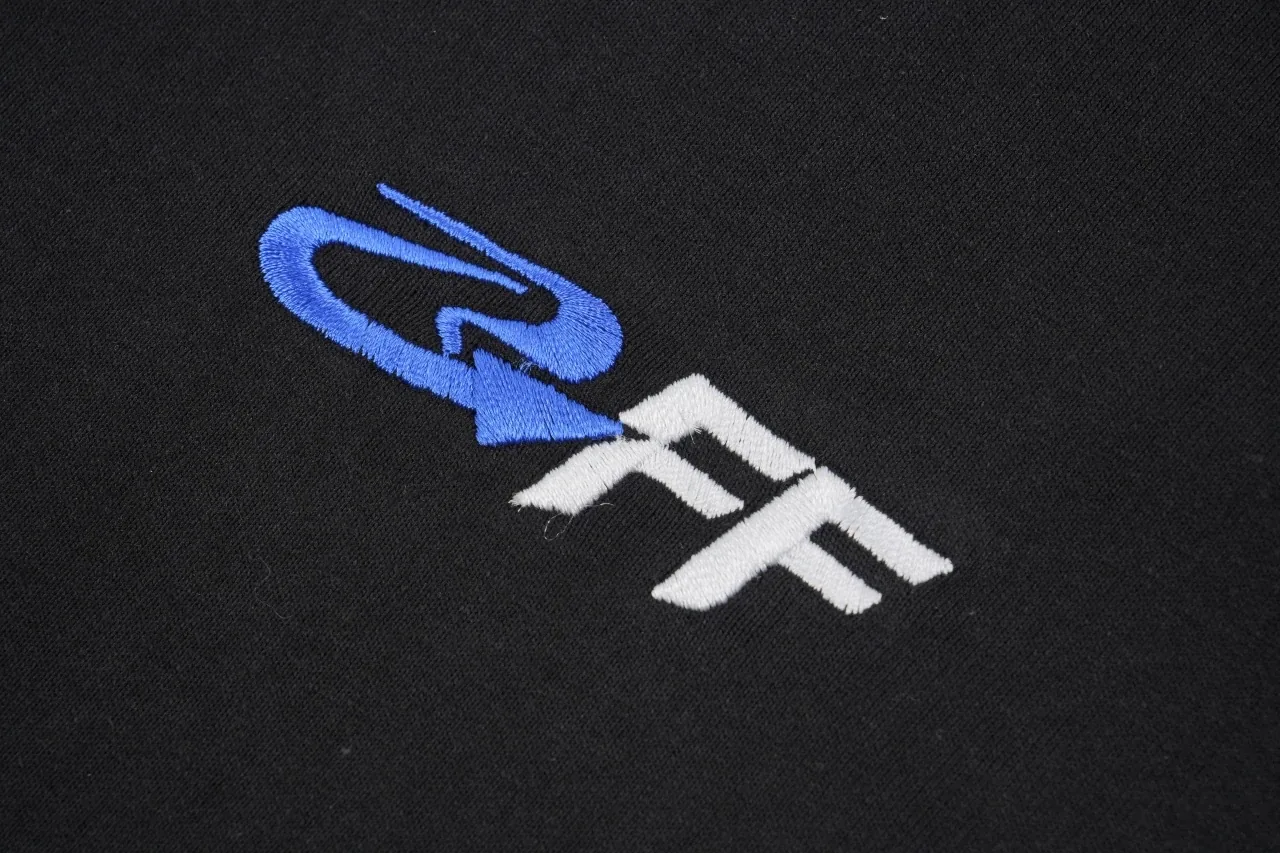 Off-White Black Blue White Embroidered OFF Globe Arrow T-Shirt product photo from LabelPicks