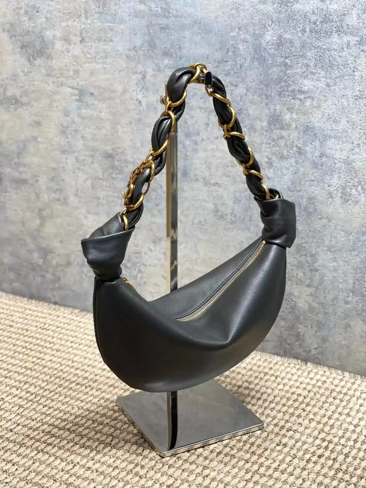 Saint Laurent Black Lambskin Hobo Bag product photo from LabelPicks