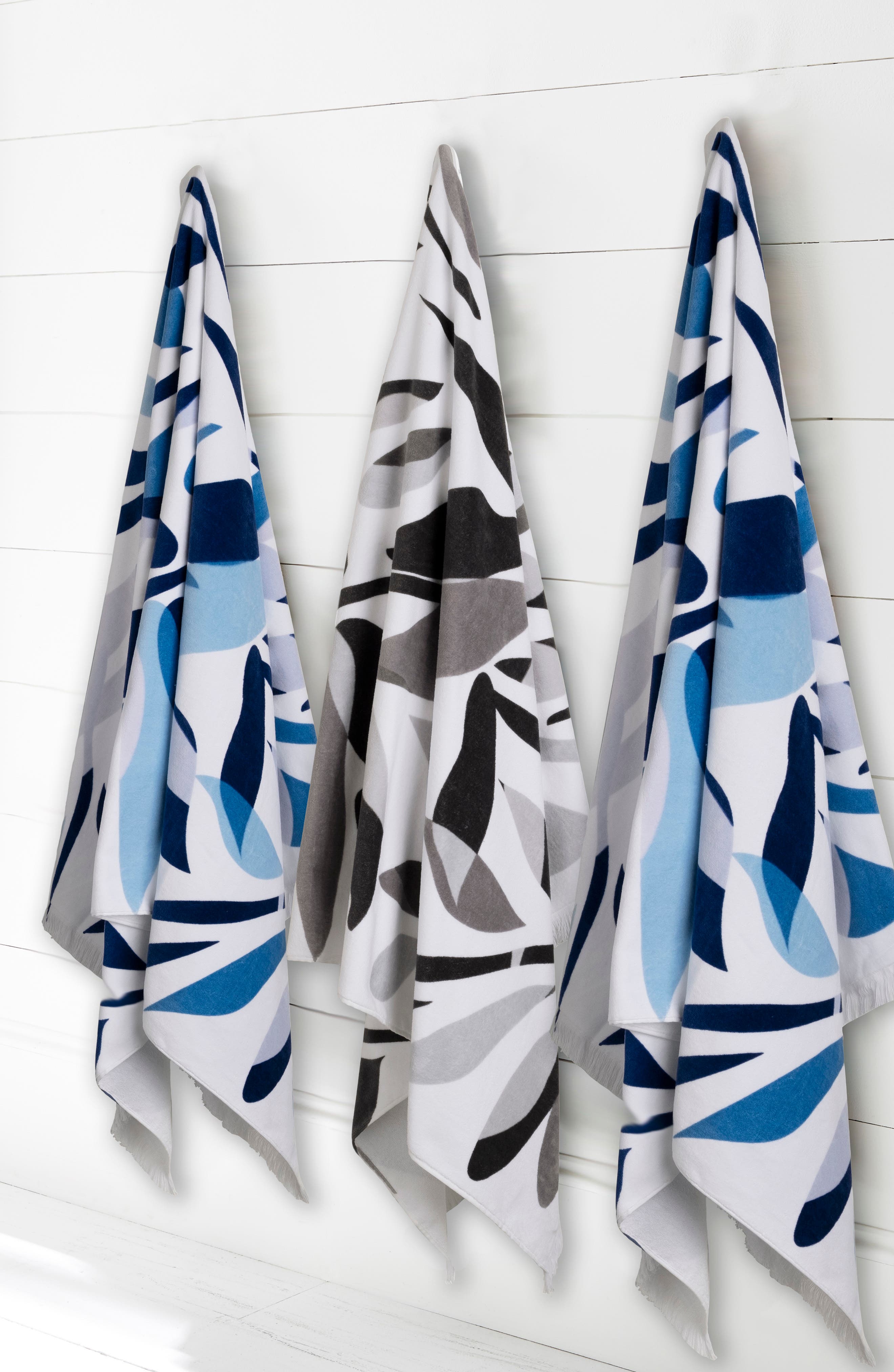 Kassatex Alameda Cotton Velour Beach Towel