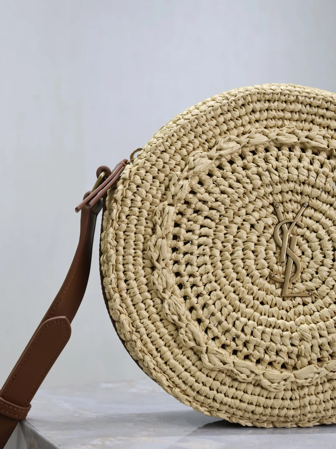 Saint Laurent Straw Woven Shoulder Bag product photo from LabelPicks
