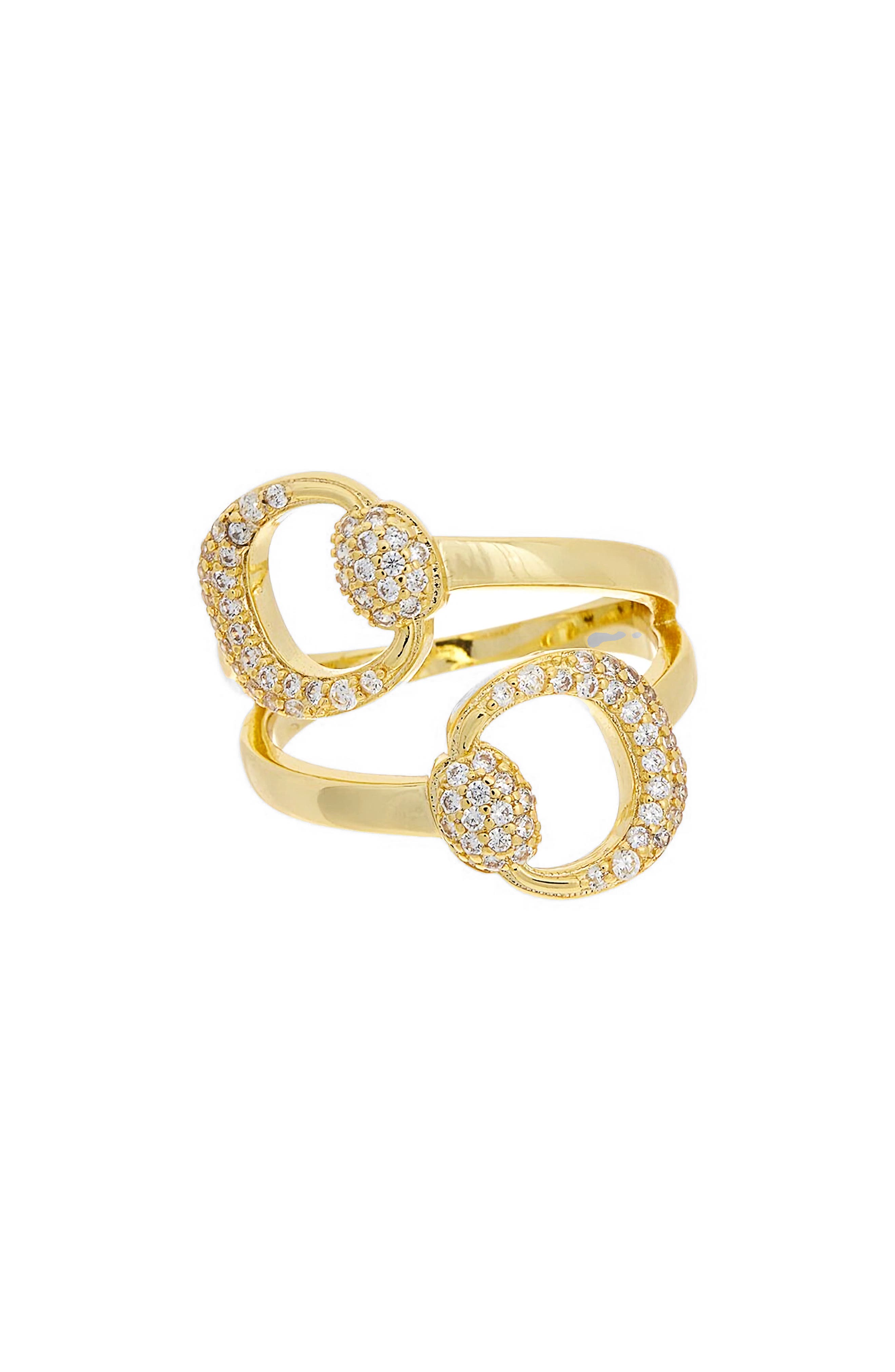 Juvell Pavé Cubic Zirconia Buckle Ring