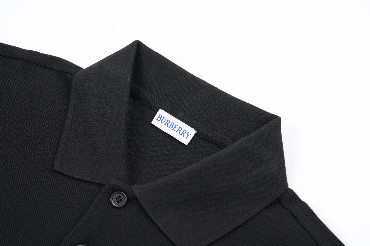 Burberry Black Equestrian Knight Embroidered Polo Shirt product photo from LabelPicks