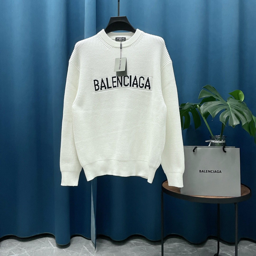 Jacquard Long Sleeve Wool Knitted Sweater