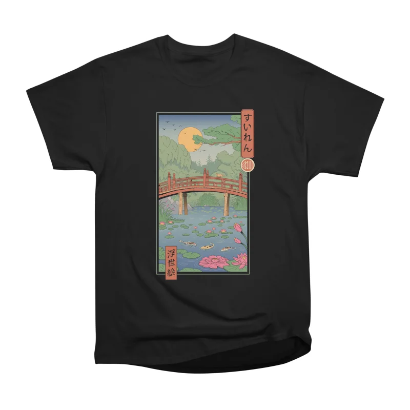 Camiseta Ukiyo-e de nenúfares