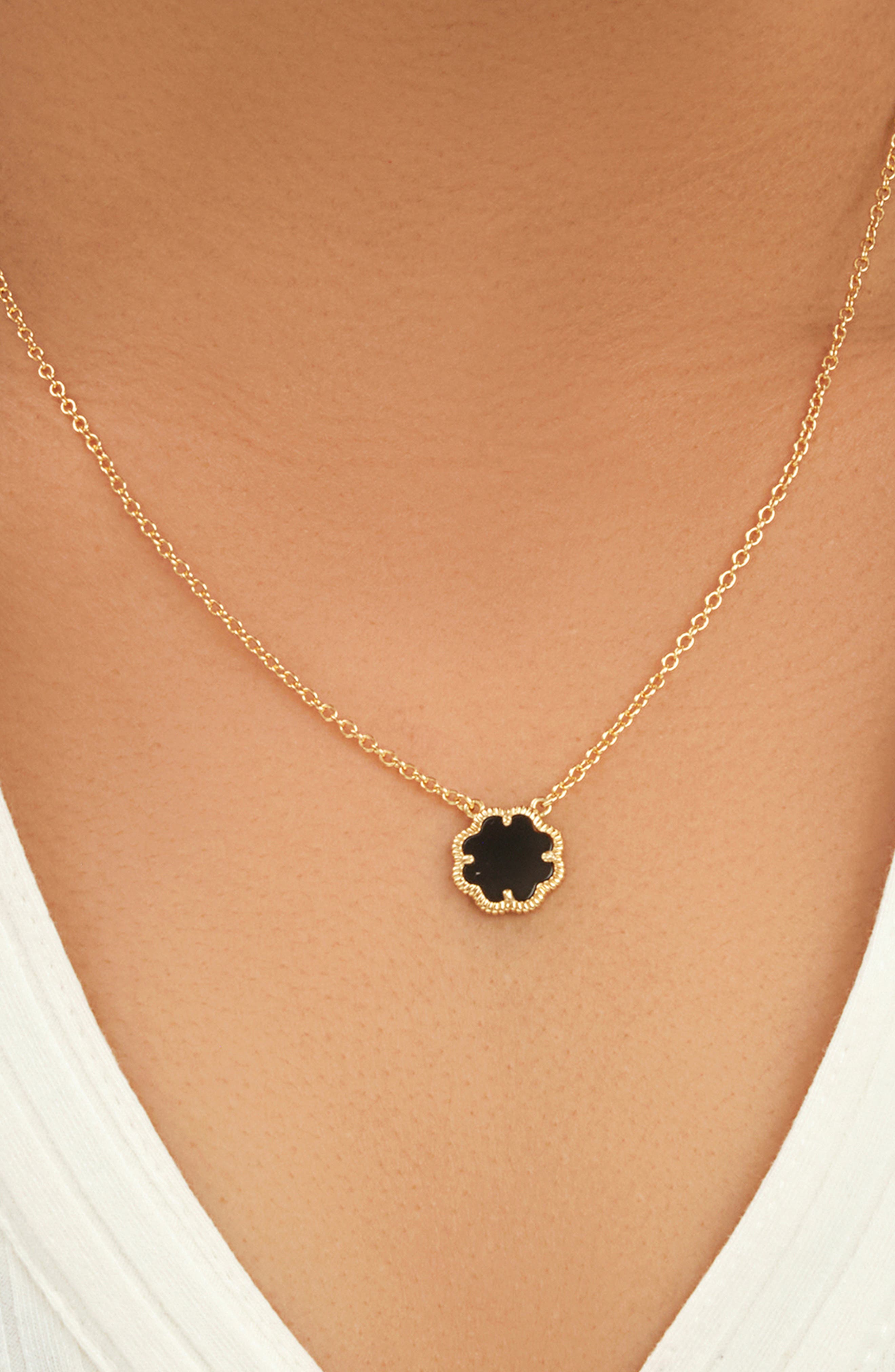 Sterling Forever Rose Petal Enamel Pendant Necklace
