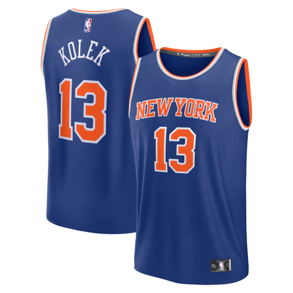 Tyler Kolek New York Knicks  Fast Break Replica Jersey - Blue - Icon Edition