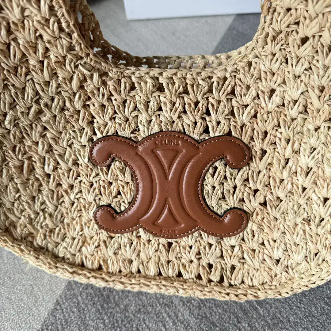 Celine Straw Woven Triomphe Hobo Bag product photo from LabelPicks