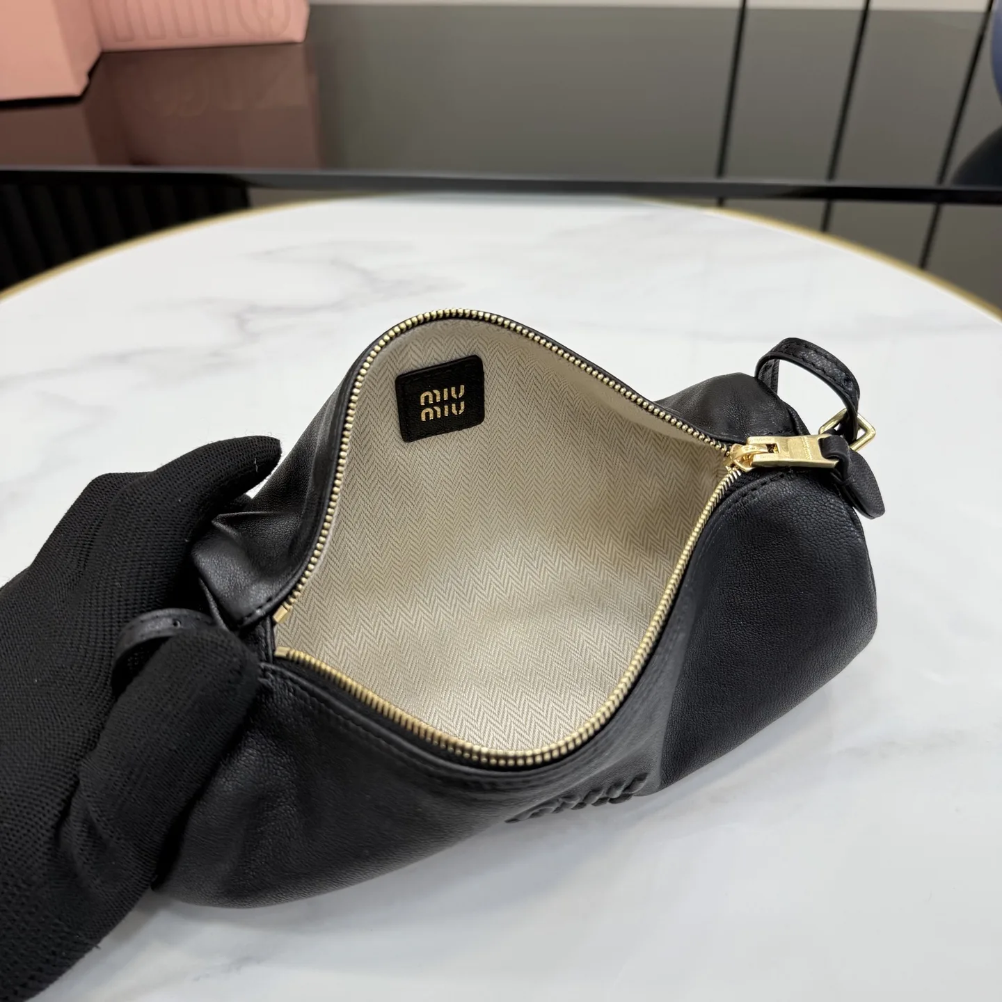 Miu Miu Black Lambskin Top Handle Bag product photo from LabelPicks