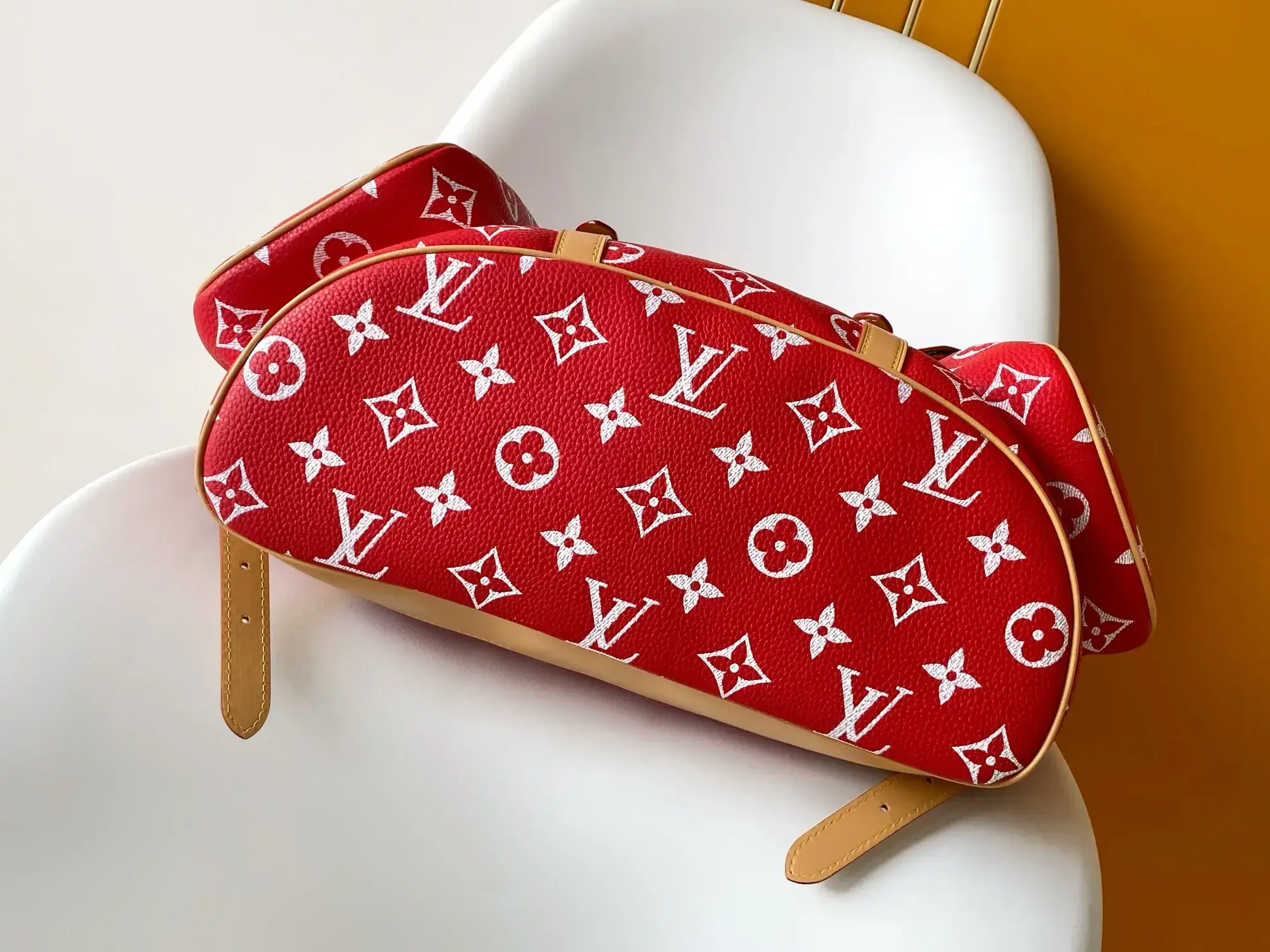 Louis Vuitton Christopher Red Monogram Canvas Backpack product photo from LabelPicks