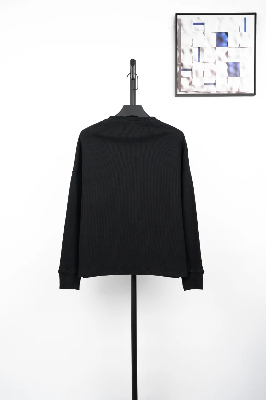 LOEWE Black Ribbed Anagram Long Sleeve Top product photo from LabelPicks