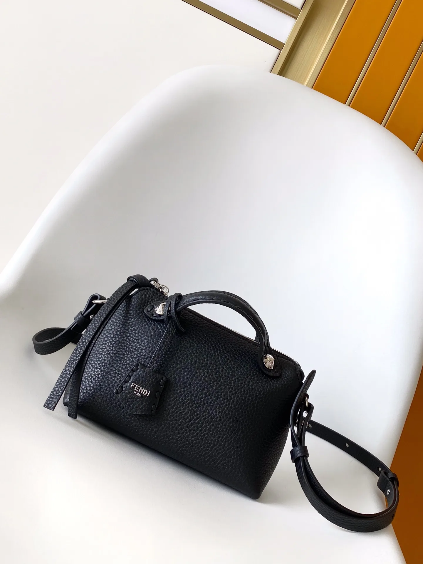 Fendi Gold Calfskin Top Handle Bag product photo from LabelPicks