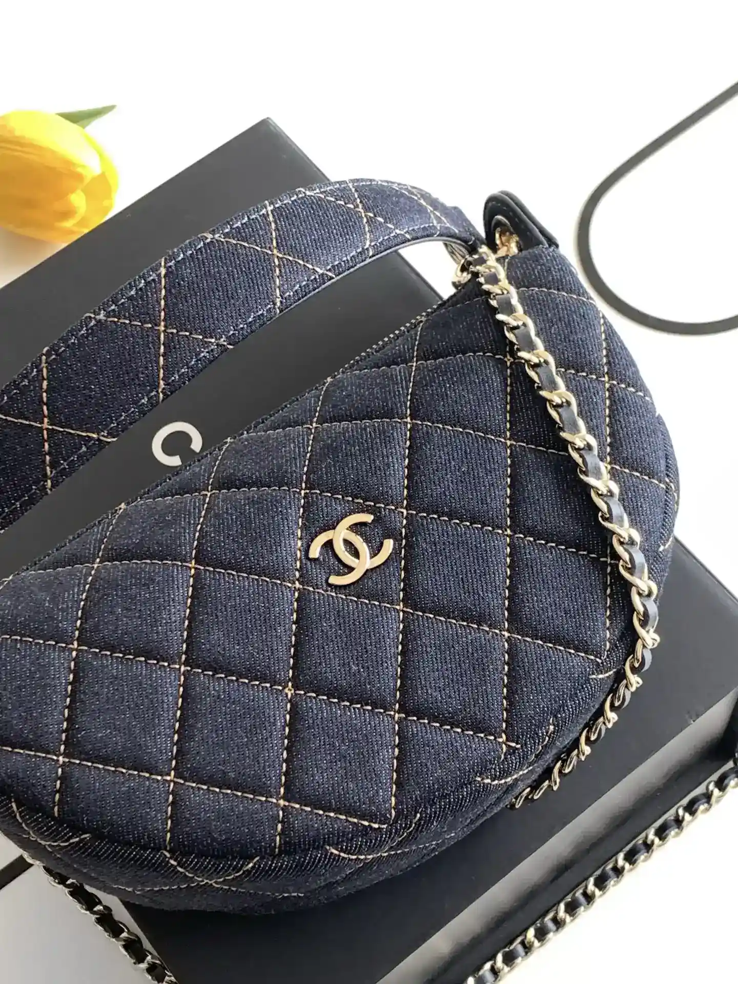 Chanel Navy Quilted Leather Shoulder Bag product photo from LabelPicks