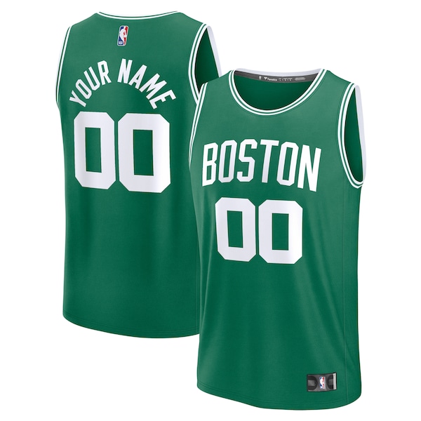 Boston Celtics  Fast Break Custom Jersey - Icon Edition - Kelly Green/White/Black