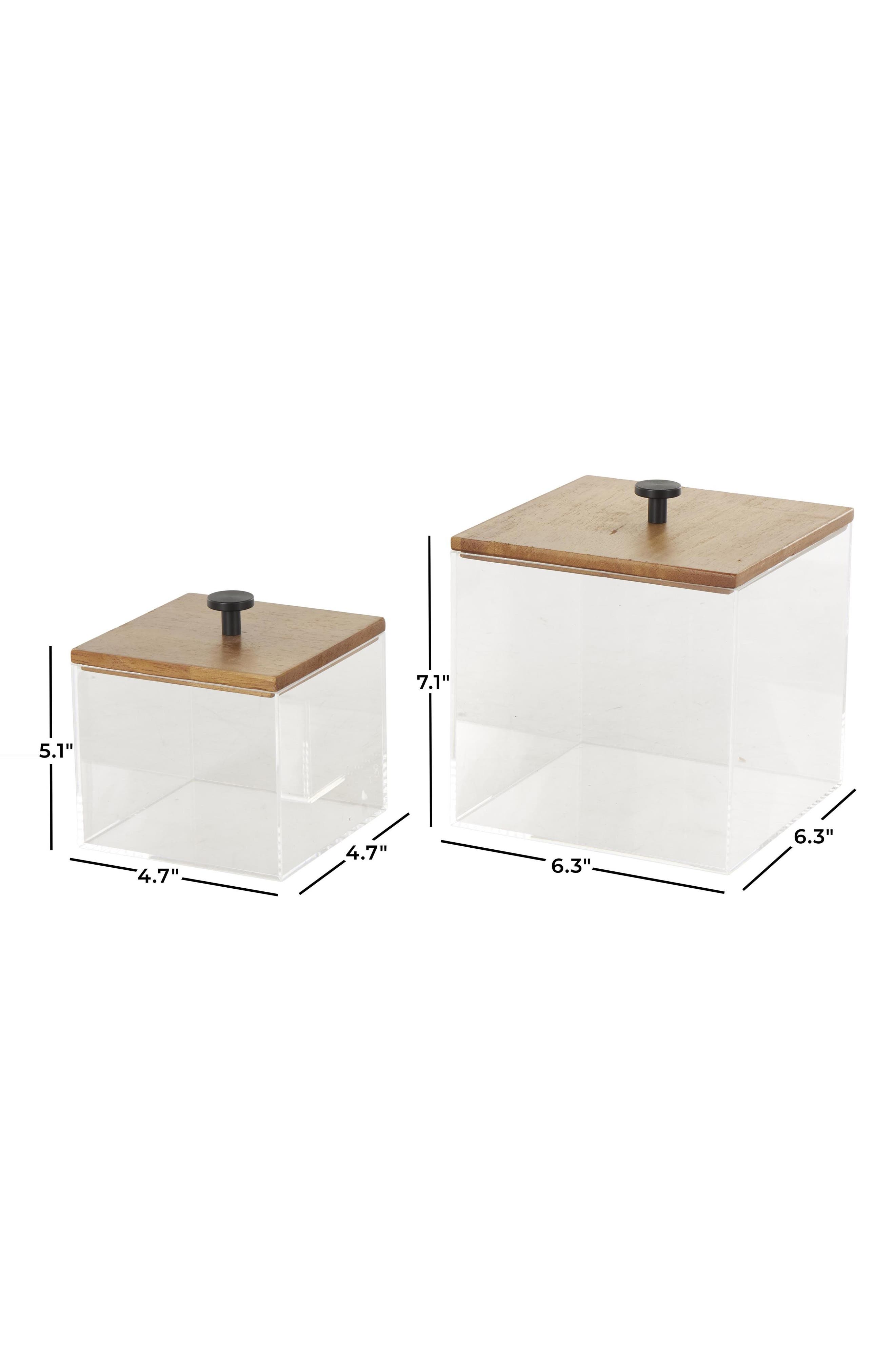 UMA Contemporary Set of 2Decorative Acrylic Boxes