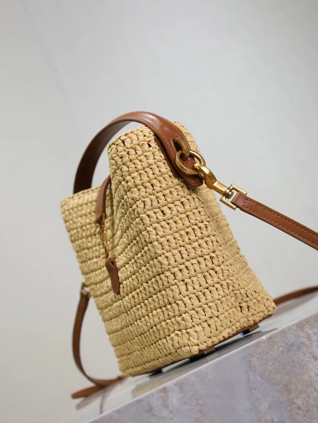 Saint Laurent Straw Woven Top Handle Bag product photo from LabelPicks