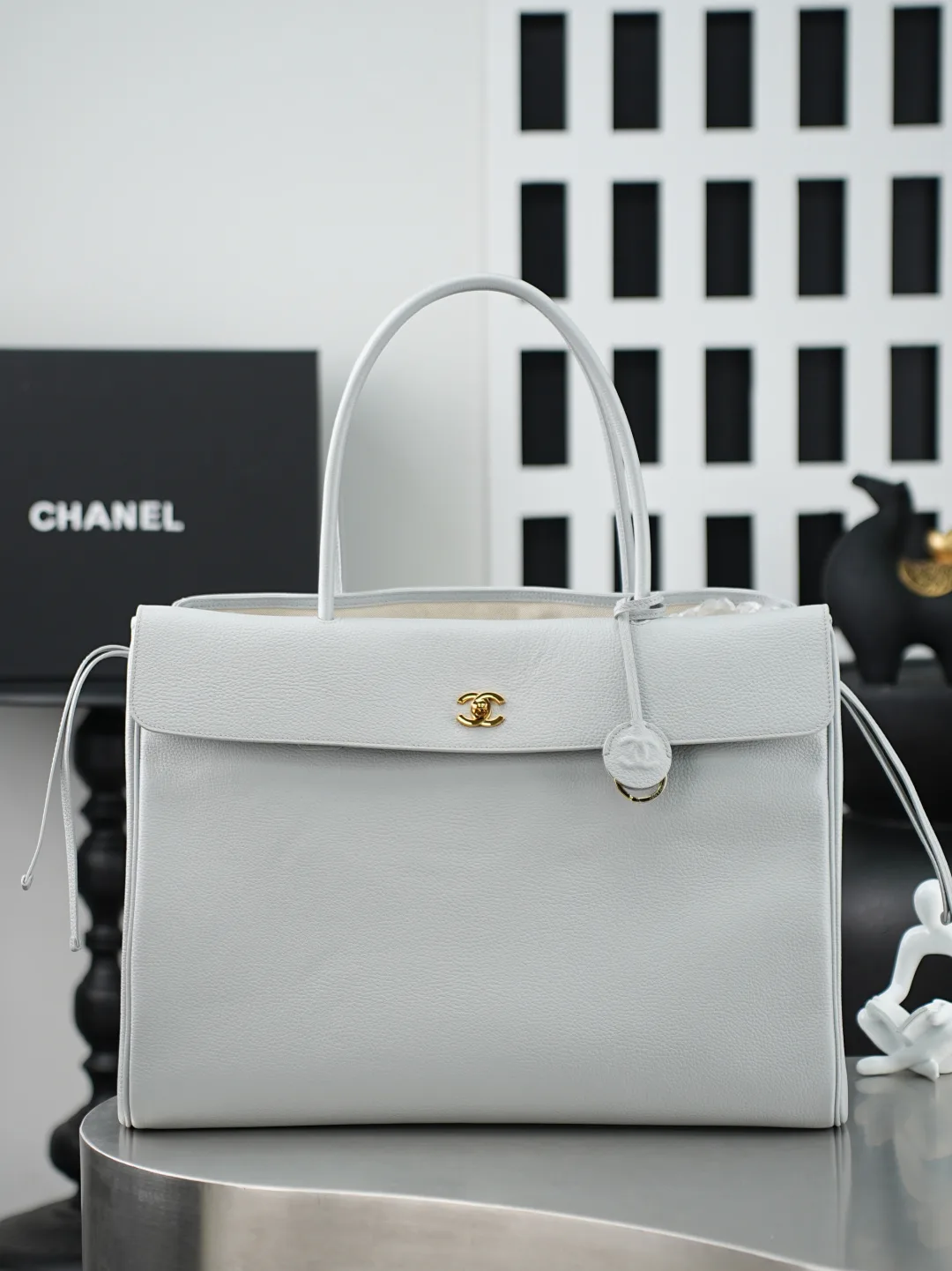 Chanel Brown Grained Leather Tote Bag product photo from LabelPicks