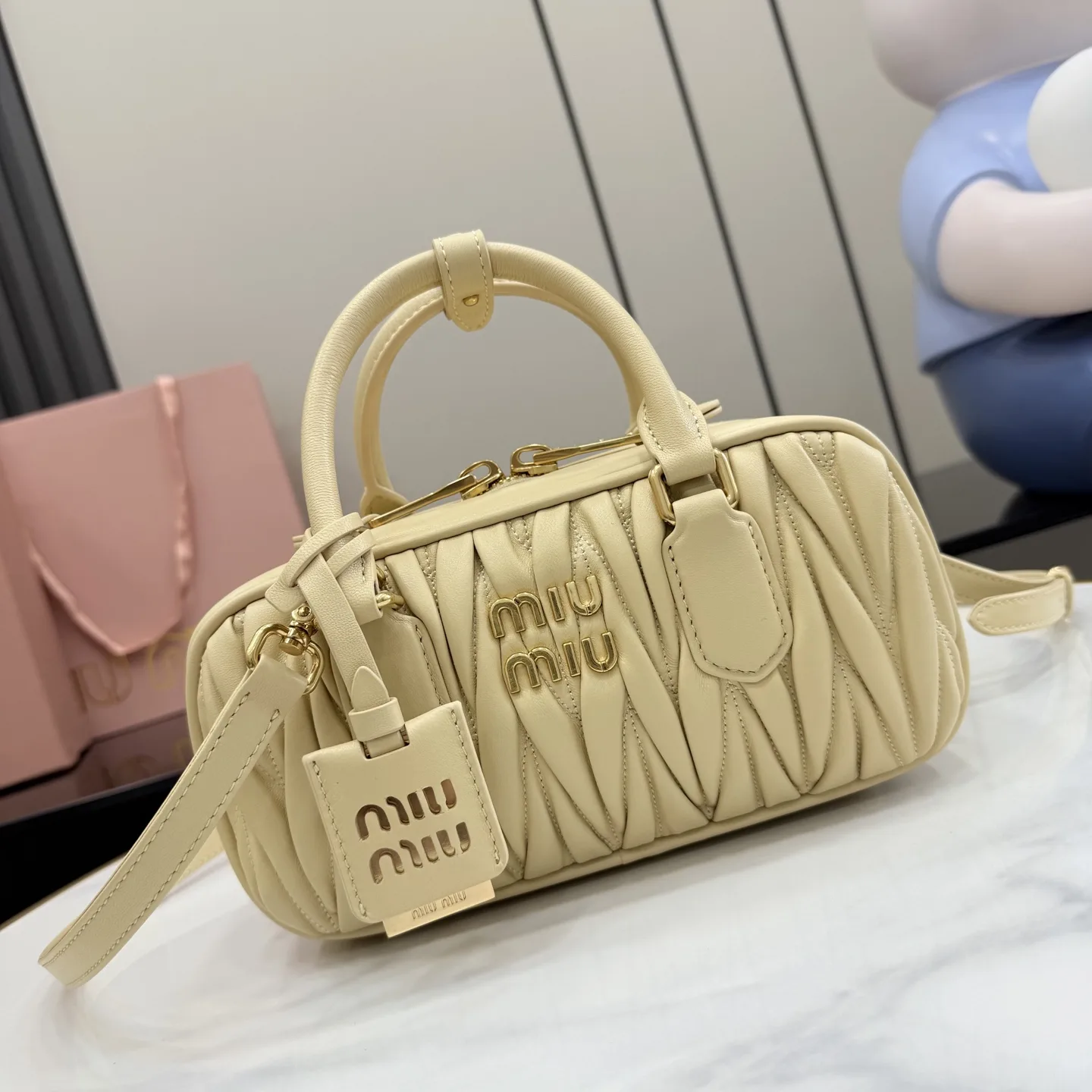 Miu Miu Lambskin Matelasse Top Handle Bag product photo from LabelPicks