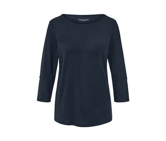 Funktionsshirt mit 3/4-Ärmel, dunkelblau