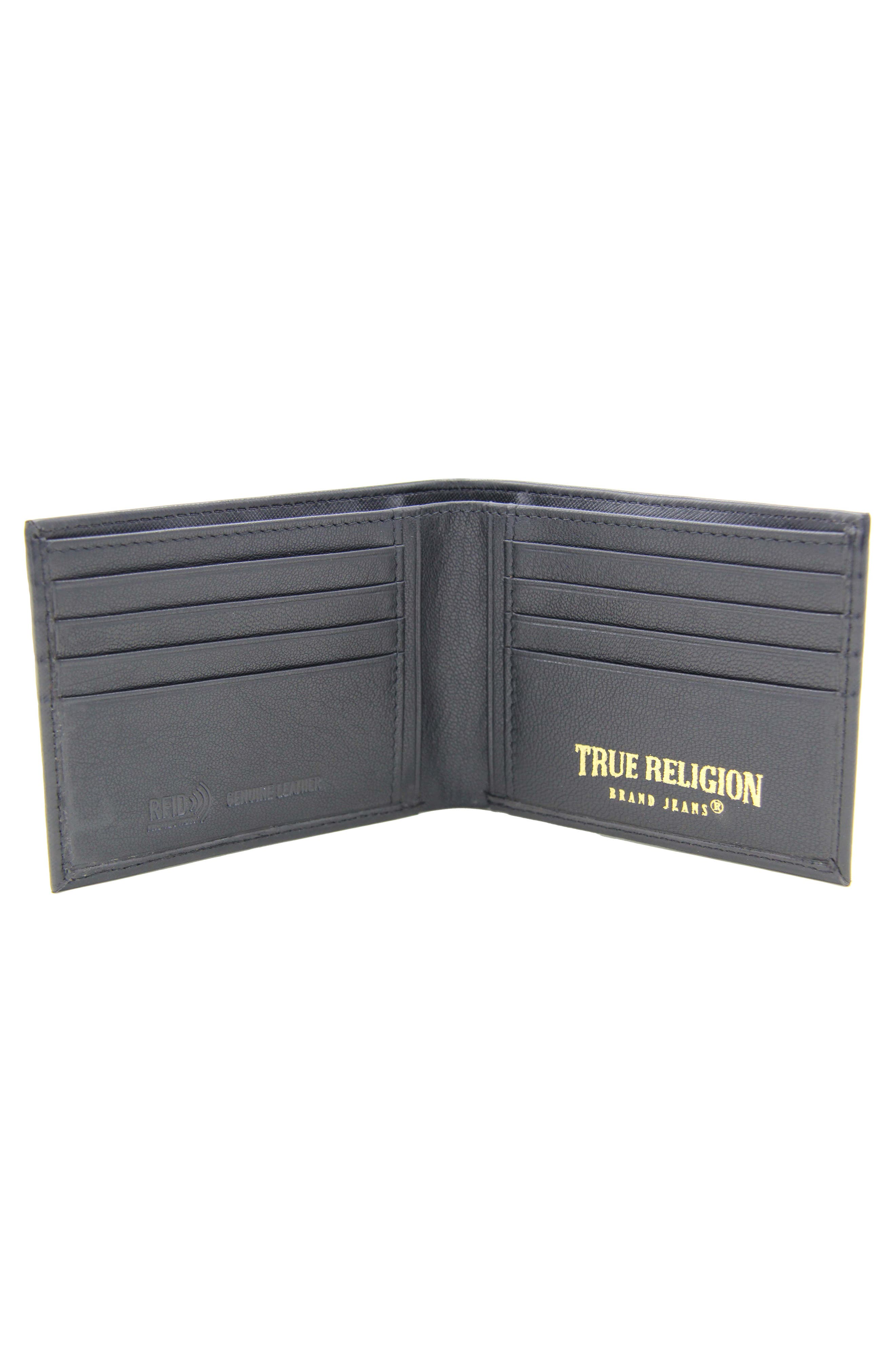 True Religion Dakar Gold Bi-Fold Wallet
