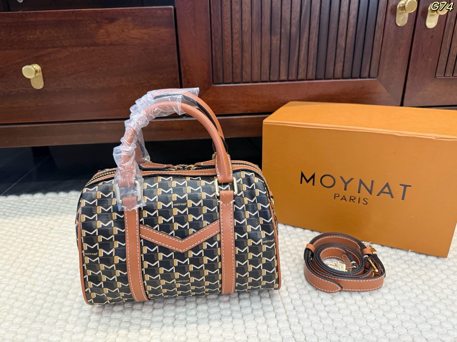 Moynat M Canvas Pillow Bag