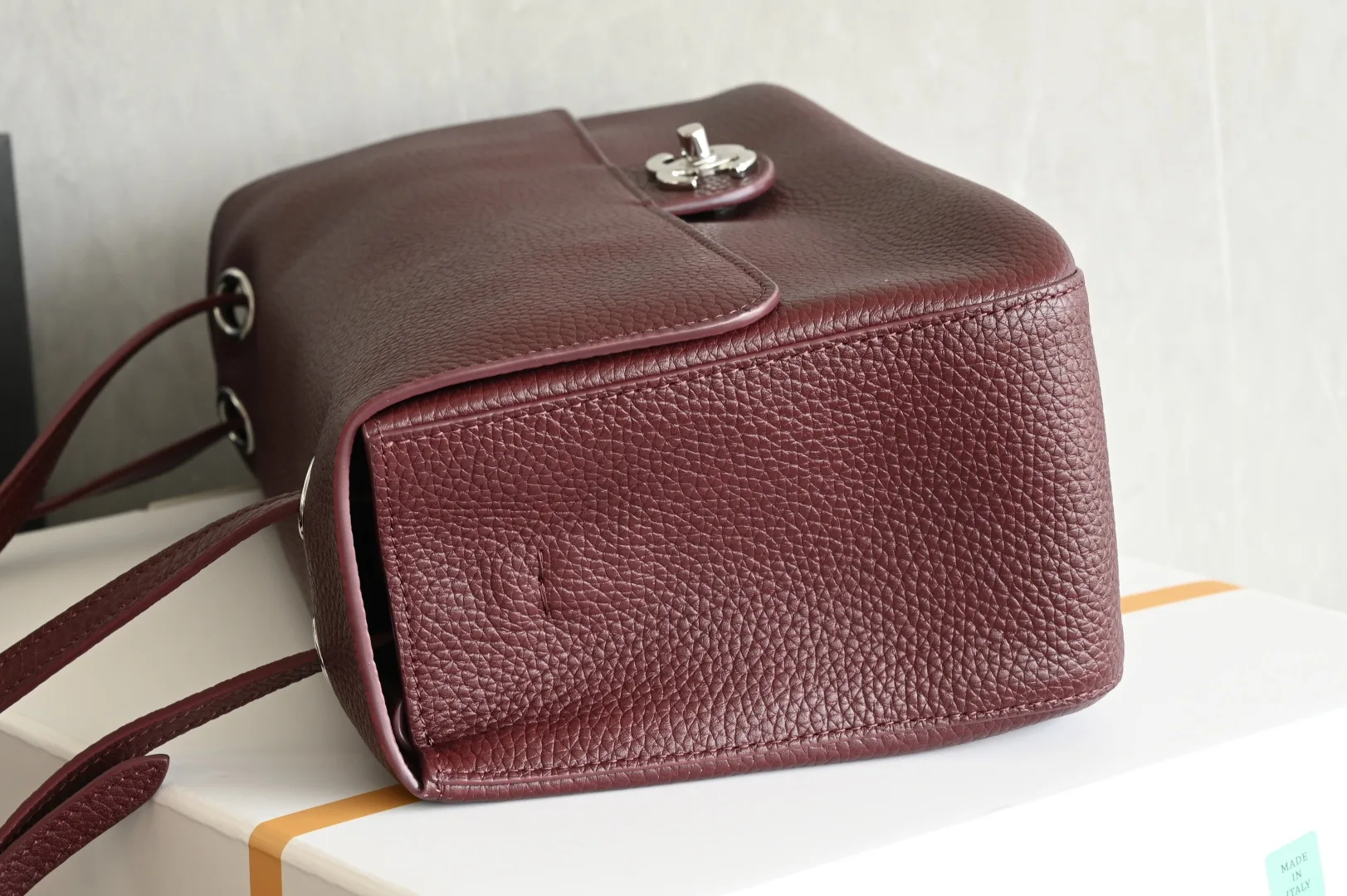 Chanel Burgundy Grained Leather Shoulder Bag product photo from LabelPicks
