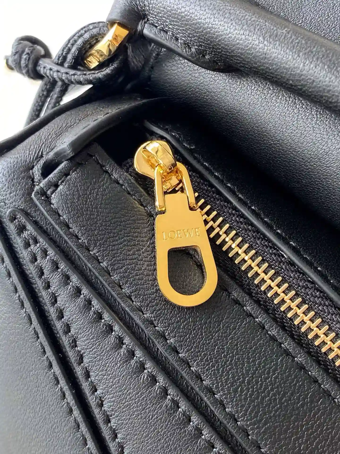 Loewe Puzzle Black Lambskin Top Handle Bag product photo from LabelPicks
