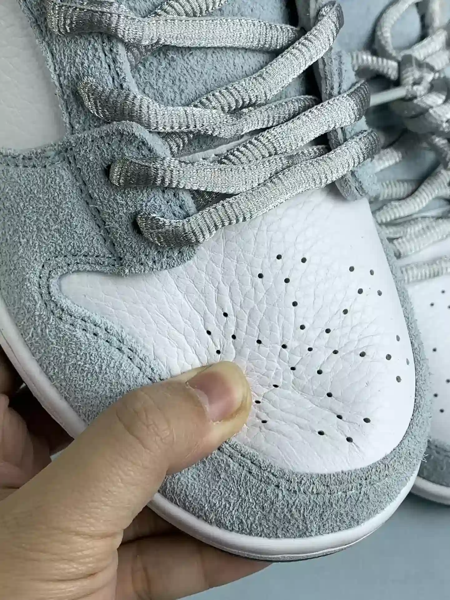 Sean Cliver x Nike SB Dunk Low Pro QS “Holiday Special” - White/Psychic Blue/Metallic Gold product photo from LabelPicks