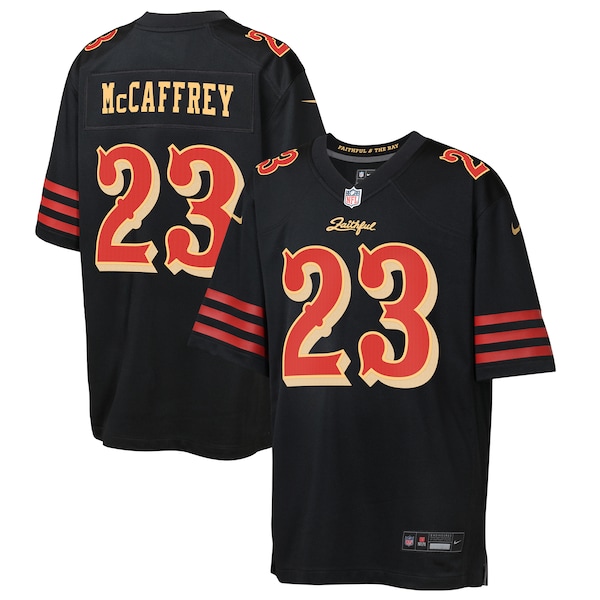 Christian McCaffrey San Francisco 49ers Nike Youth 2025 Rivalries Collection Game Jersey - Black