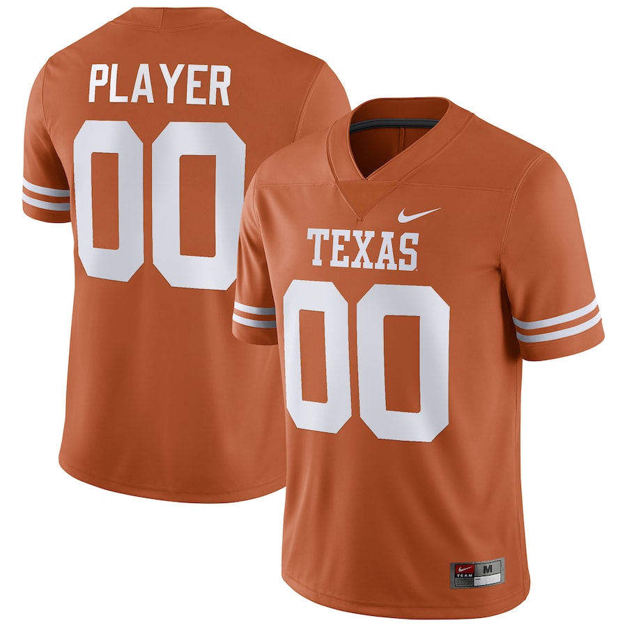Men's Nike Texas Texas Longhorns Pick-A-Player NIL Replica Football Jersey - Orange/White