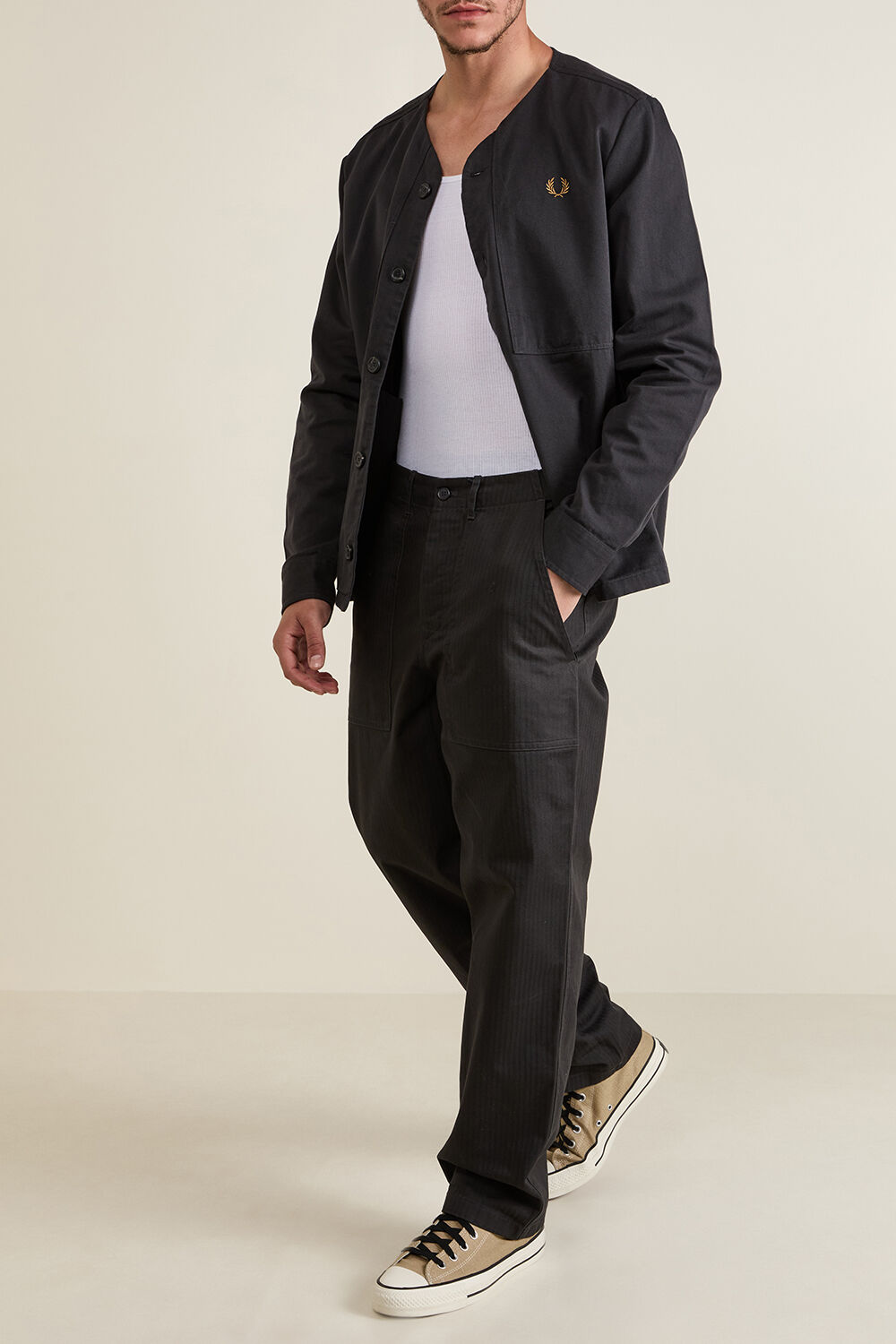 FRED PERRY מכנסיים ארוכים