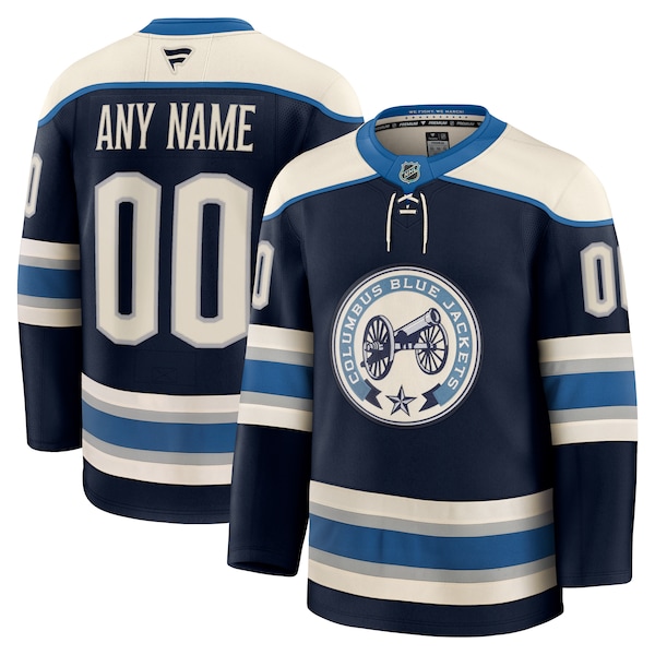 Columbus Blue Jackets  Alternate Premium Custom Jersey - Navy