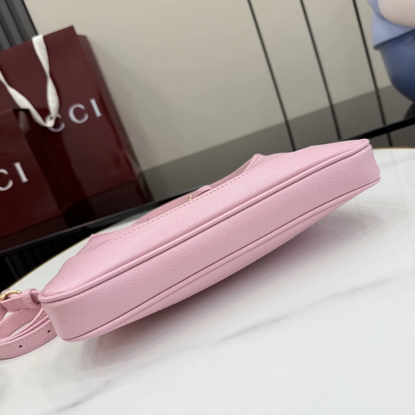 Gucci Jackie Pink Grained Leather Shoulder Bag product photo from LabelPicks