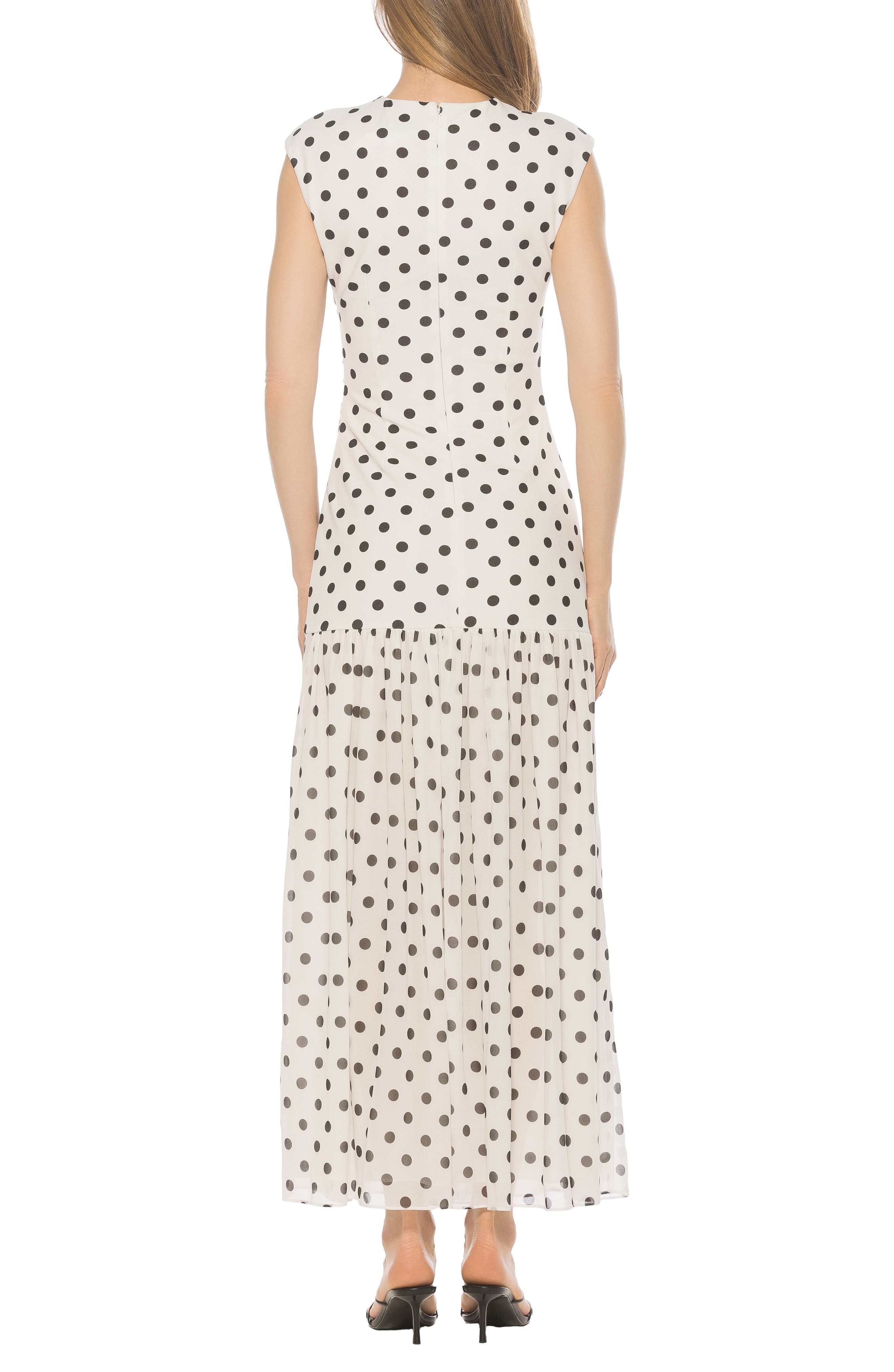 Alexia Admor Caelen Cap Sleeve Drop Waist Maxi Dress