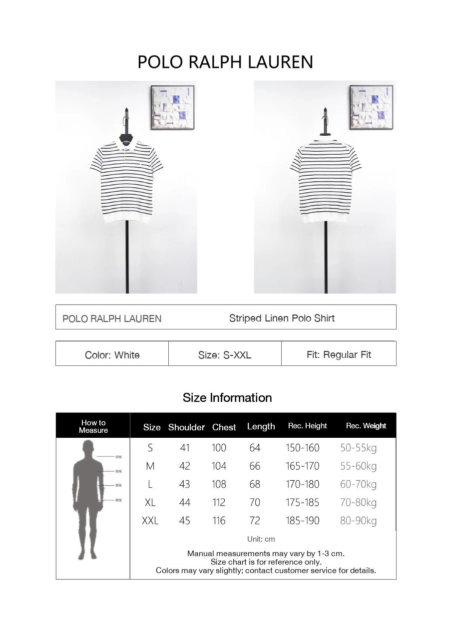 Ralph Lauren White Stripe Pony Embroidered Linen Polo Shirt product photo from LabelPicks