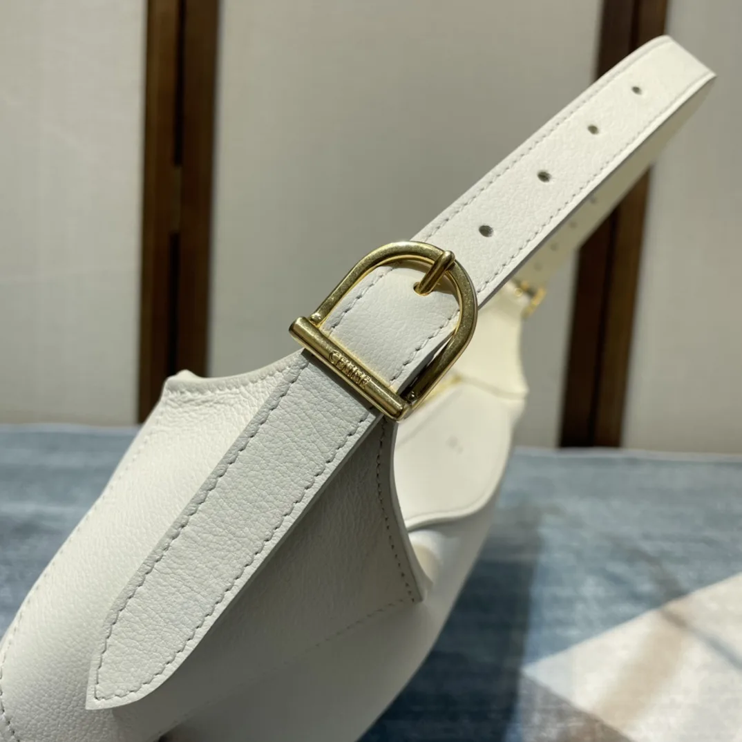 Celine White Triomphe Canvas Shoulder Bag product photo from LabelPicks