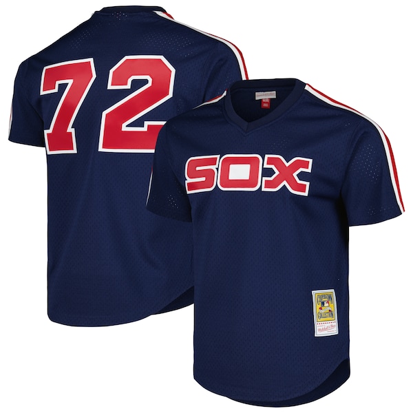 Carlton Fisk Chicago White Sox Cooperstown Collection Mesh Batting Practice Jersey - Navy