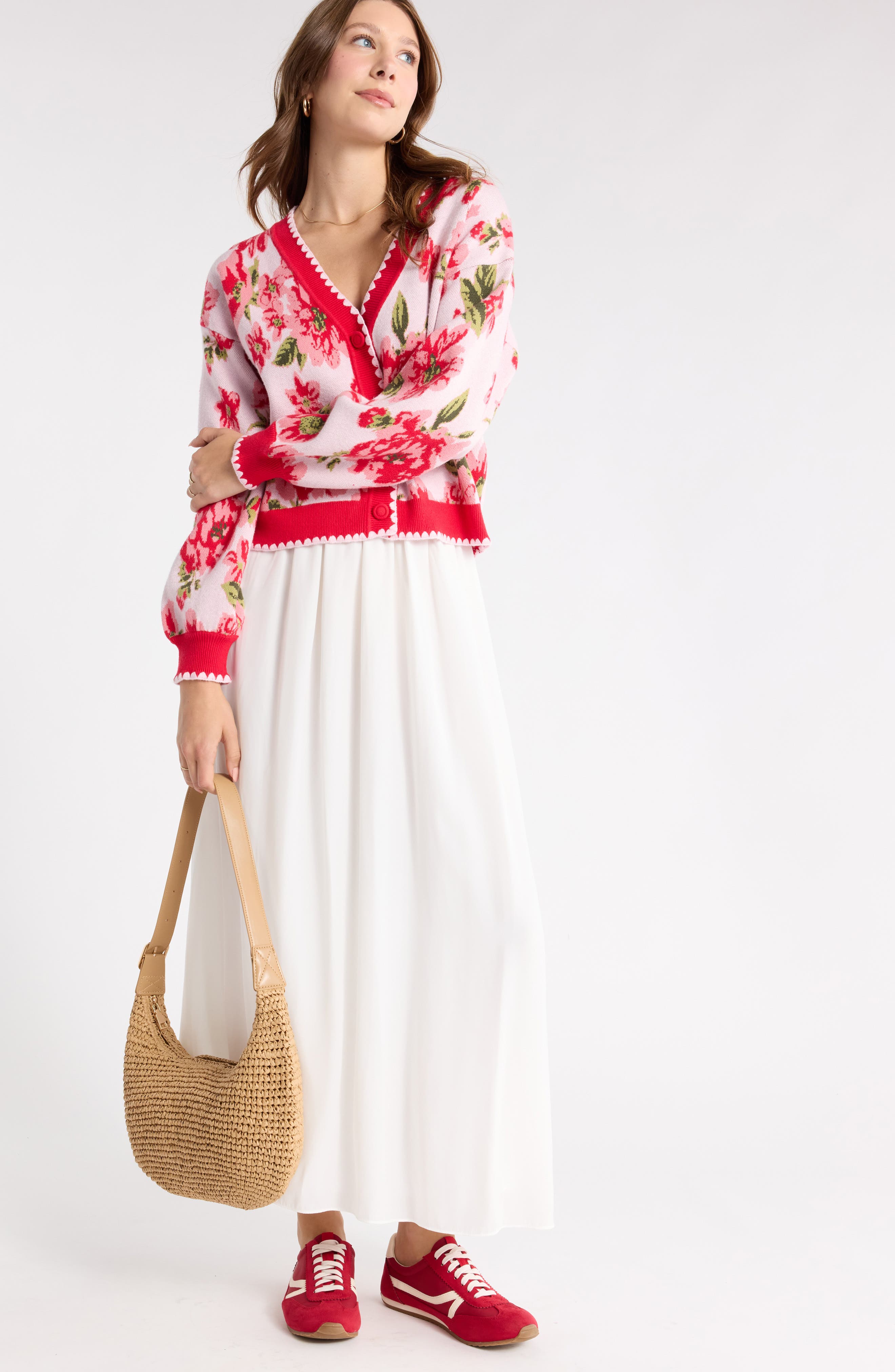 1901 Floral Button Up Cardigan